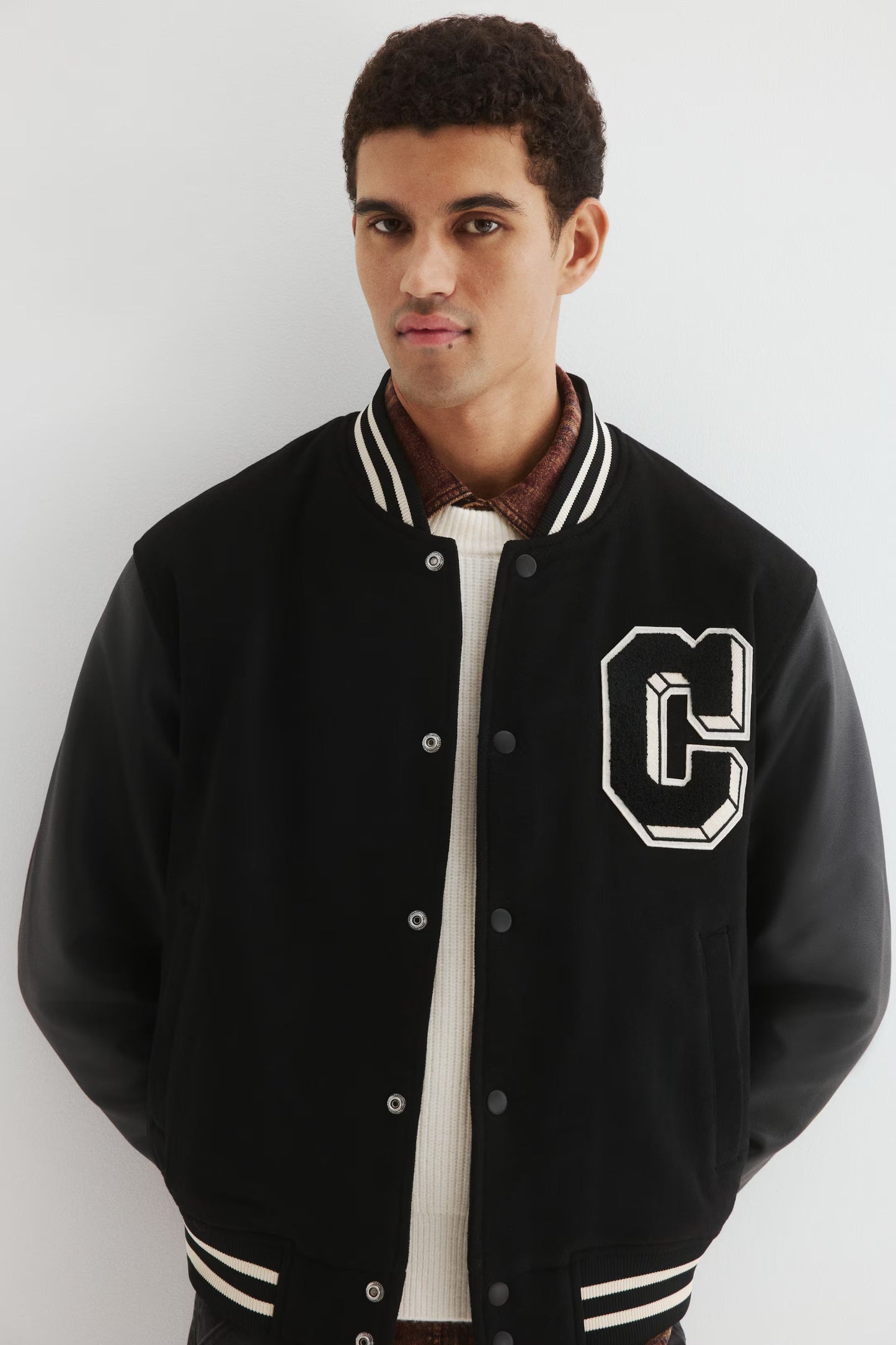 Premium Unisex Wool and Faux Leather Varsity Streetwear Bomber Jacket